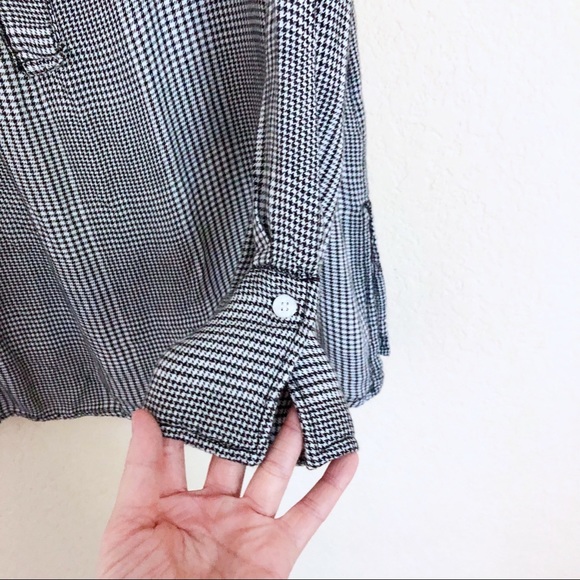 NWOT Max Studio Checked Button-down Top - Picture 4 of 6
